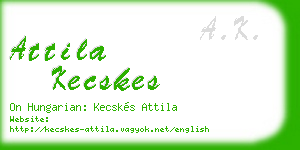 attila kecskes business card